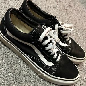 Black and white vans